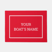 Aangepaste naam boot Dock Mat Red
