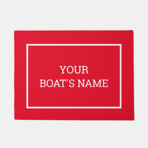 Aangepaste naam boot dock Mat Red