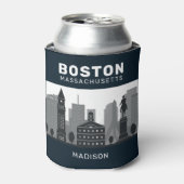 Aangepaste naam Boston Massachusetts Blikjeskoeler (Blikje Voorkant)