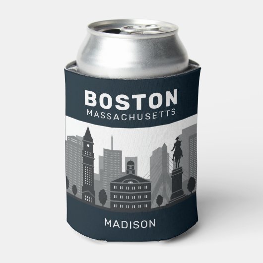 Aangepaste naam Boston Massachusetts Blikjeskoeler (Blikje Voorkant)