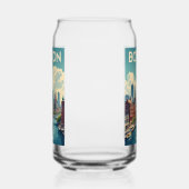 Aangepaste naam Boston Massachusetts Blikvorm Glas (Rechts)