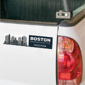 Aangepaste naam Boston Massachusetts Bumpersticker (Op Truck)