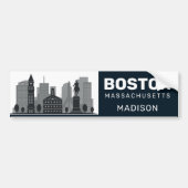 Aangepaste naam Boston Massachusetts Bumpersticker (Voorkant)