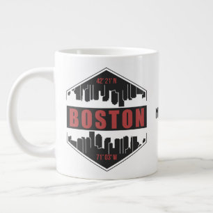 Aangepaste naam Boston Massachusetts Extra Grote Beker