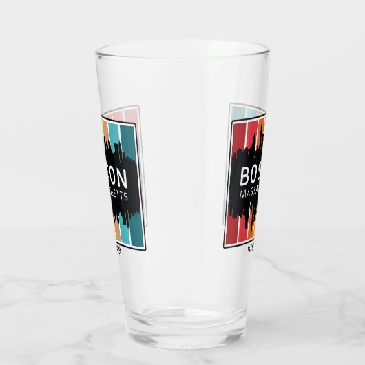Aangepaste naam Boston Massachusetts Glas (Rechts)