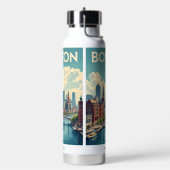 Aangepaste naam Boston Massachusetts Waterfles (Links)