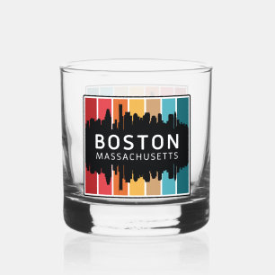 Aangepaste naam Boston Massachusetts Whisky Glas