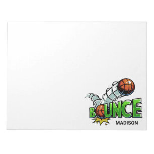 Aangepaste naam "Bounce" Basketball-notebooks Notitieblok