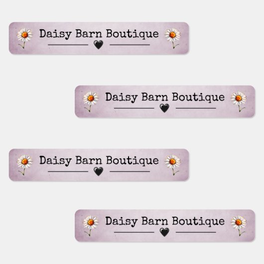Aangepaste naam Boutique Kleding Labels Daisy Pink (Groep)