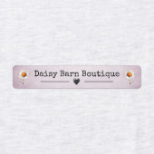 Aangepaste naam Boutique Kleding Labels Daisy Pink (Design 1)