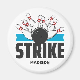 Aangepaste naam Bowling Strike Magneet