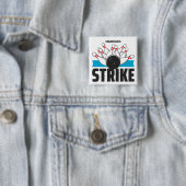 Aangepaste naam Bowling Strike Vierkante Button 5,1 Cm (In situ)