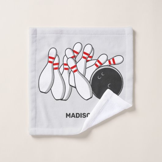 Aangepaste naam Bowling Strike Washandje (Wasdoekje)