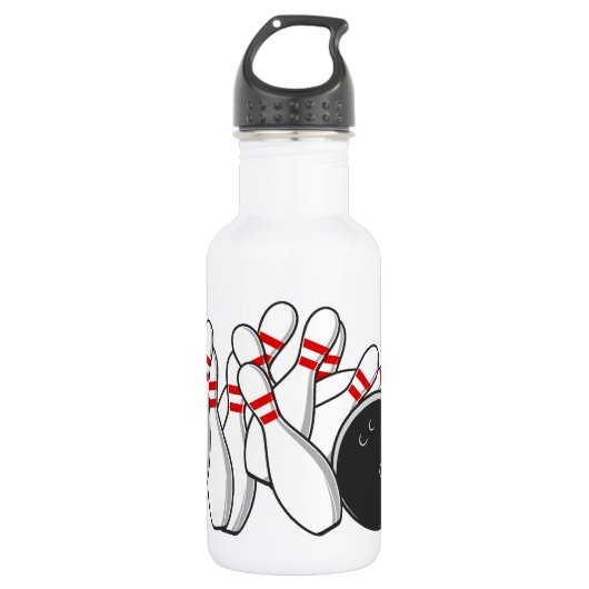 Aangepaste naam Bowling Strike Waterfles (Voorkant)