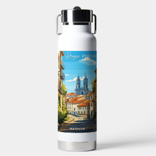Aangepaste naam Braga Portugal Waterfles