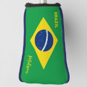 Aangepaste naam Brazilië Vlag Golfheadcover (Draai 90)
