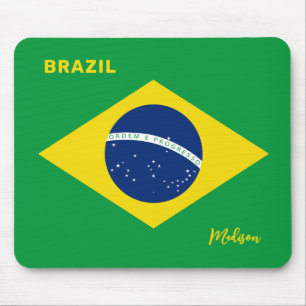Aangepaste naam Brazilië vlag Muismat