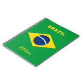 Aangepaste naam Brazilië Vlag Notitieboek (Linkerzijde)