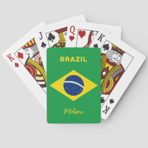 Aangepaste naam Brazilië Vlag Pokerkaarten