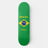 Aangepaste naam Brazilië Vlag Skateboard (Voorkant)