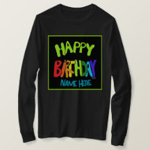 Aangepaste naam Bright en Happy Birthday