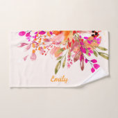 Aangepaste naam Bright Floral Romantic Handdoek (Handdoek)
