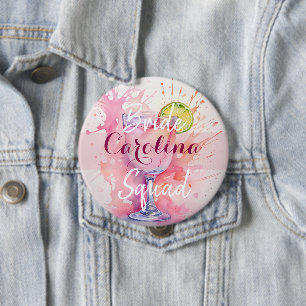 Aangepaste naam Bruids-squad/ Afscheidsceremonie R Ronde Button 4,0 Cm