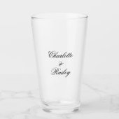 Aangepaste naam Bruiloft Glas Cup (Voorkant)