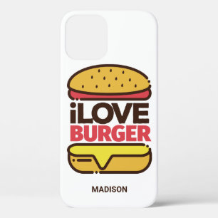 Aangepaste naam Burger Lover-telefoongesprekken iPhone 12 Hoesje