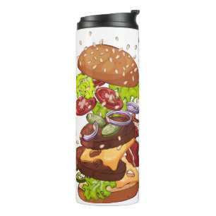 Aangepaste naam Burger tumbler Thermosbeker