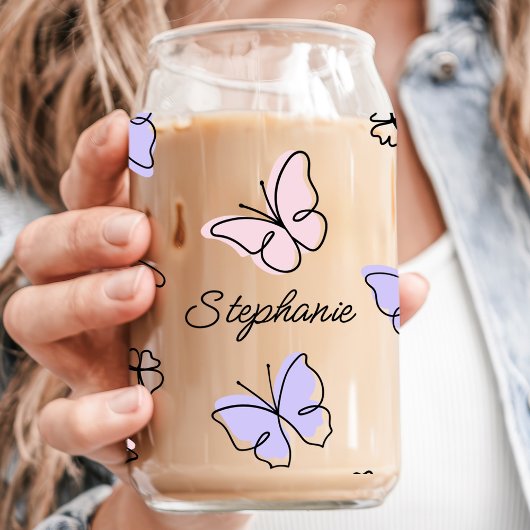 Aangepaste naam Butterfly Blikvorm Glas