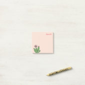 Aangepaste Naam Cactus Post-it® Notes (Op bureau)