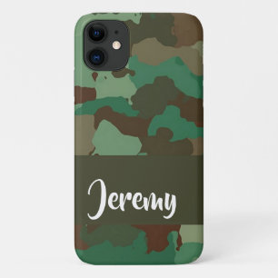 Aangepaste naam camouflage patroon iPhone 11 hoesje