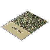 Aangepaste naam camouflage patroon notitieboek (Linkerzijde)