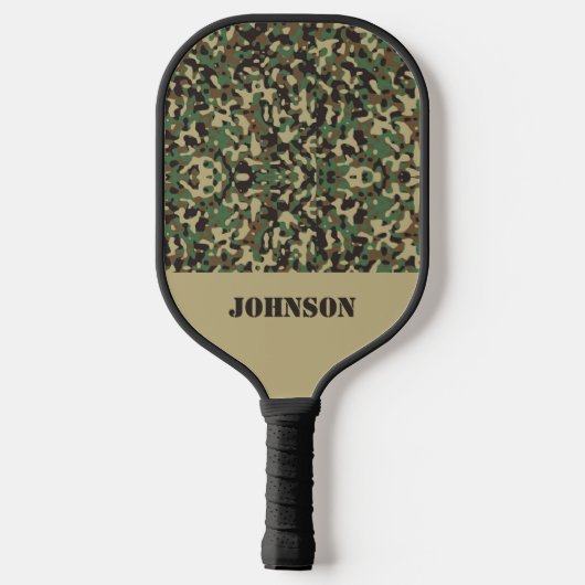 Aangepaste naam camouflage patroon pickleball paddle (Achterkant)