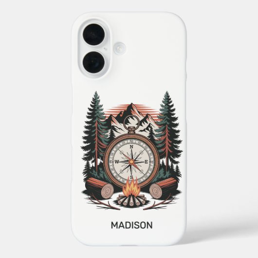 Aangepaste naam Camping Case-Mate iPhone Case (Achterkant)