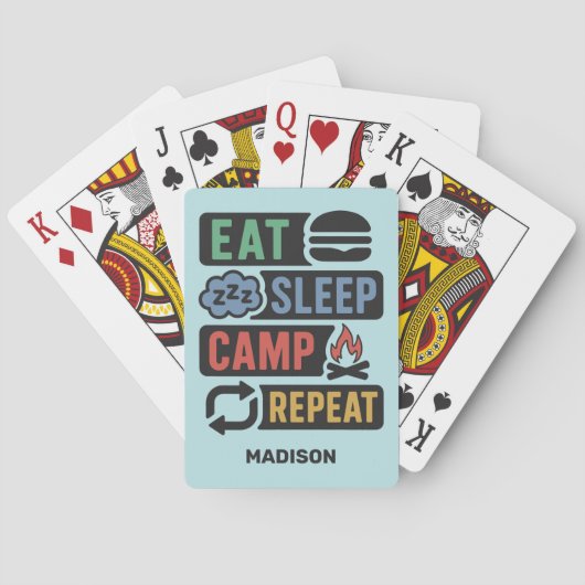 Aangepaste naam Camping Pokerkaarten (Achterkant)