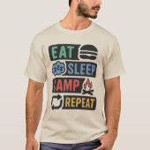 Aangepaste naam Camping T-shirt (Voorkant)