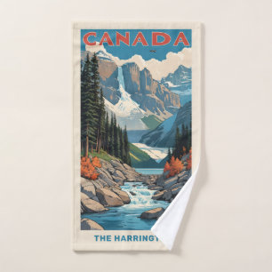 Aangepaste naam Canada Reizen Poster Handdoek