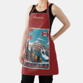 Aangepaste naam Canada Reizen Poster Schort (Insitu)