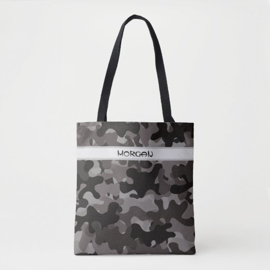 Aangepaste Naam Canvas tas met Camouflage Patroon (Voorkant)