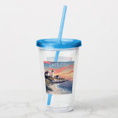 Aangepaste naam Cape Cod Massachusetts Acryl Drinkbeker (Achterkant)