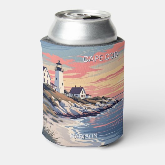 Aangepaste naam Cape Cod Massachusetts Blikjeskoeler (Blikje Achterkant)