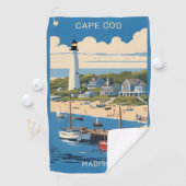 Aangepaste naam Cape Cod Massachusetts Golfhanddoek (Insitu)