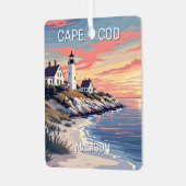 Aangepaste naam Cape Cod Massachusetts Metalen Ornament (Voorkant links)