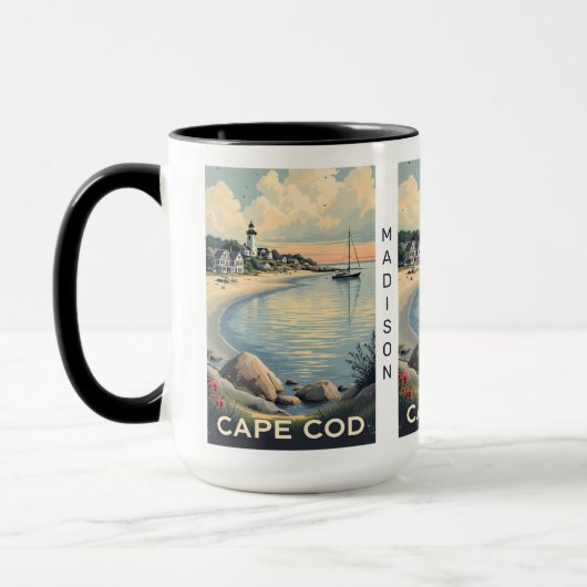 Aangepaste naam Cape Cod Massachusetts Mok (Links)