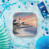 Aangepaste naam Cape Cod Massachusetts Papieren Bordje (Feest)