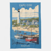 Aangepaste naam Cape Cod Massachusetts Theedoek (Verticaal)