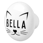Aangepaste naam Cat Face Novelty Keramische Knop (Rechts)