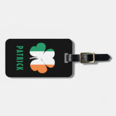 Aangepaste naam Celtic Ireland Shamrock Irish Flag Bagagelabel (Voorkant horizontaal)